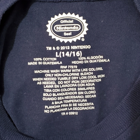 Nintendo Mario Kart 7 boys Layered look long sleeves Graphic Tee.  Like New - Picture 6 of 8